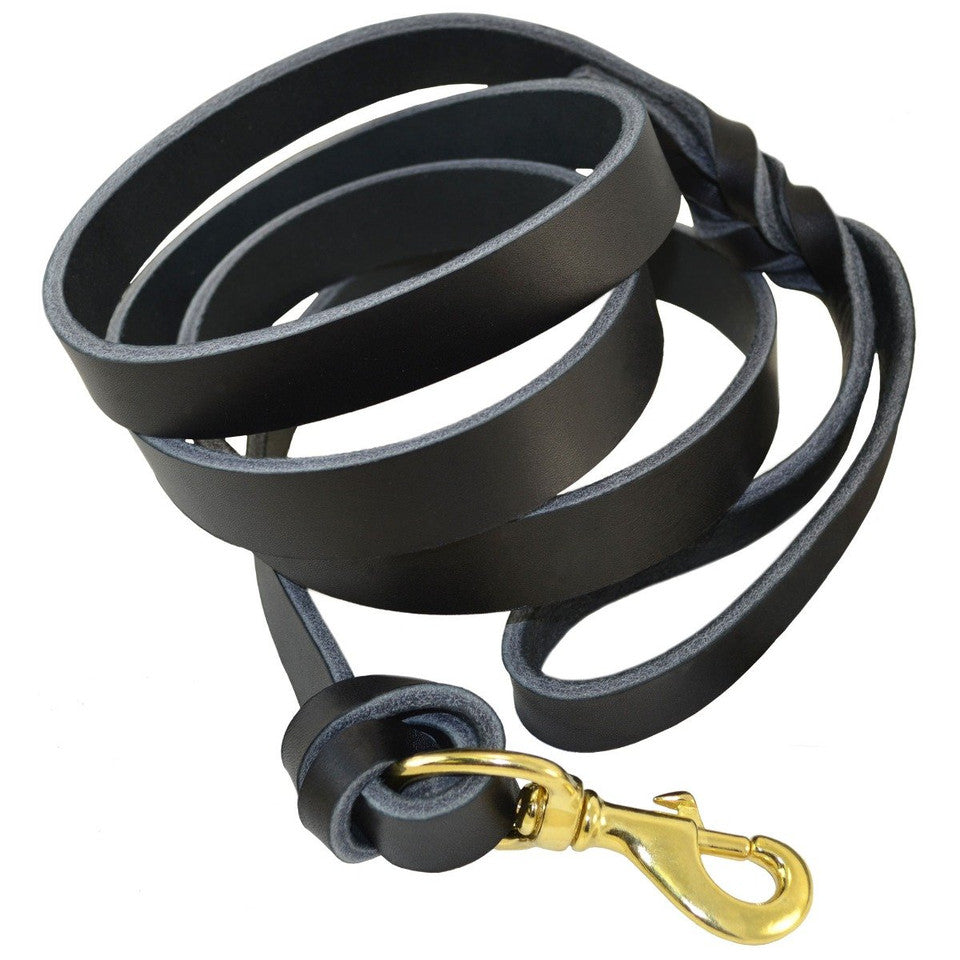 Knotted Heavy Leather Leash